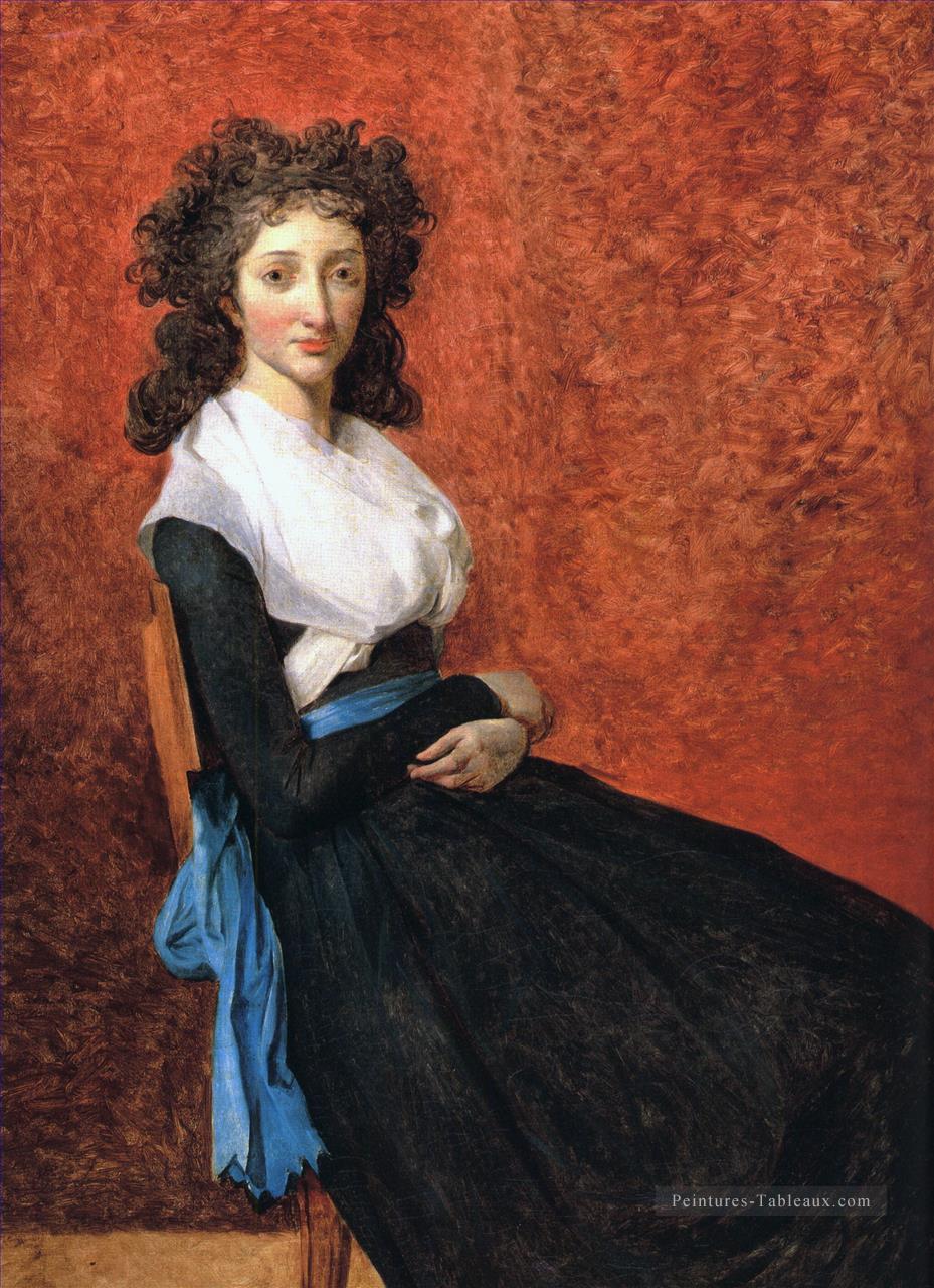 Portrait de Louise Trudaine néoclassicisme Jacques Louis David Peintures à l'huile